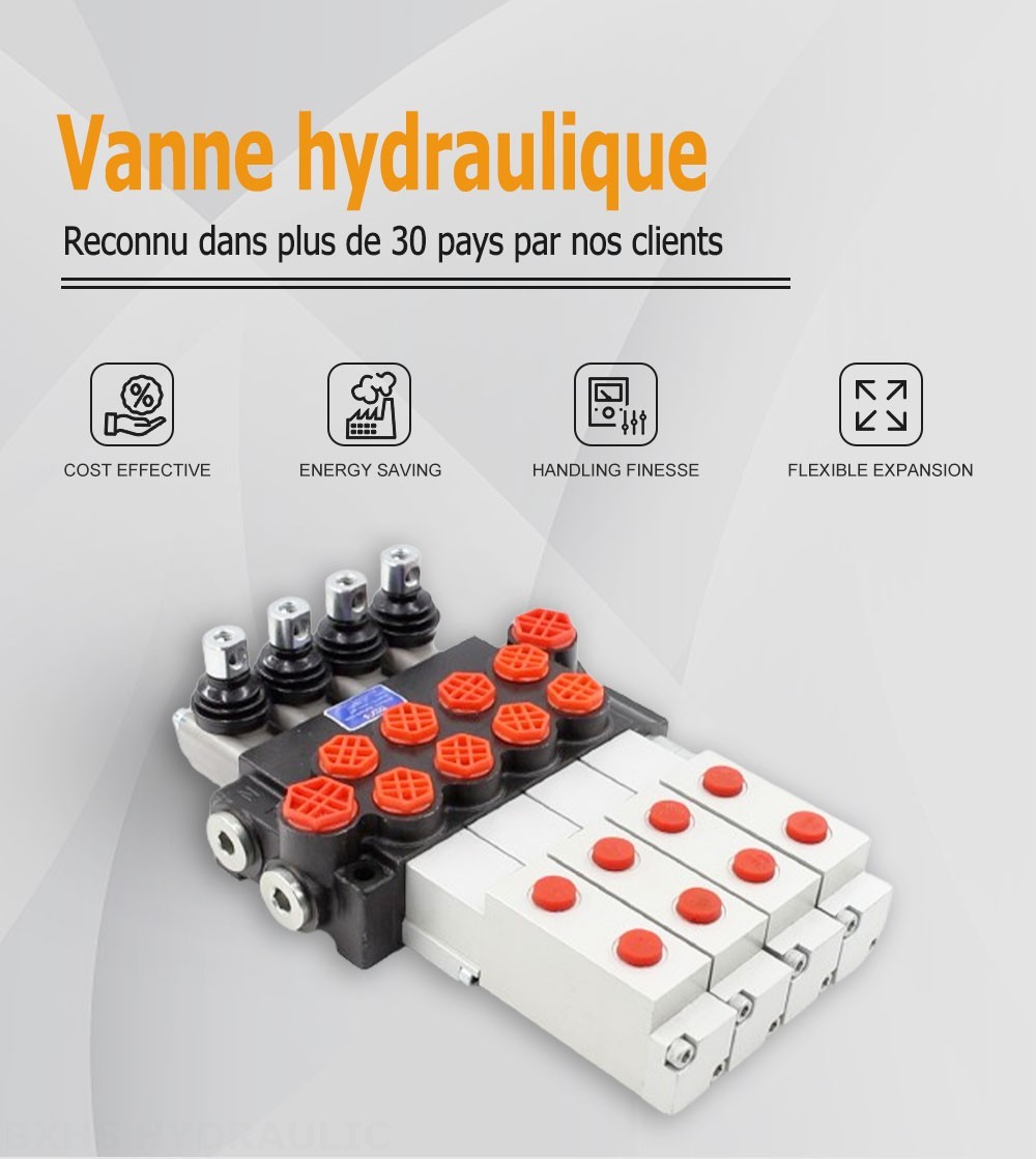 P40 Hydraulique et manuel 4 distributeurs Distributeur directionnel monobloc